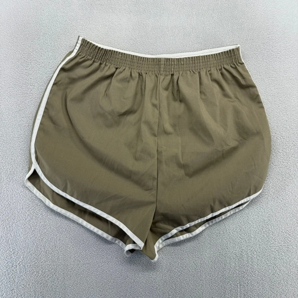Vintage Big Sur Shorts Mens XL Brown Dolphin Running USA Made 2 Inch Deadstock